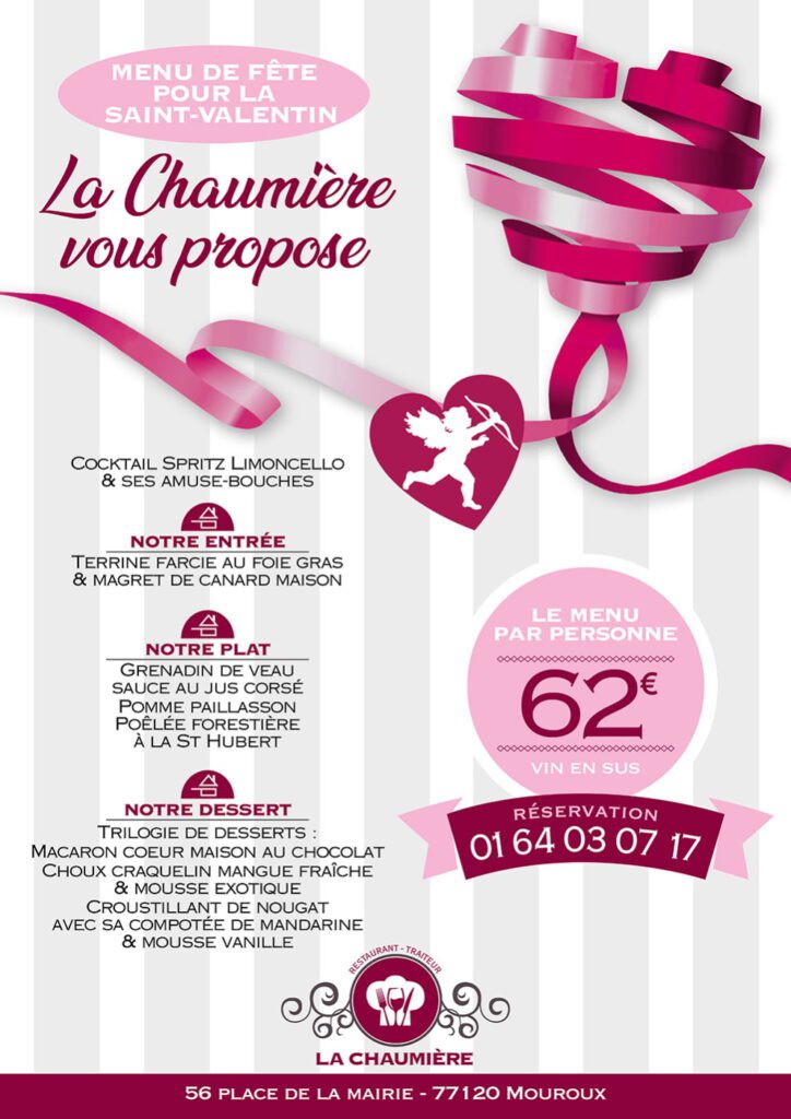 menu saint valentin 2026